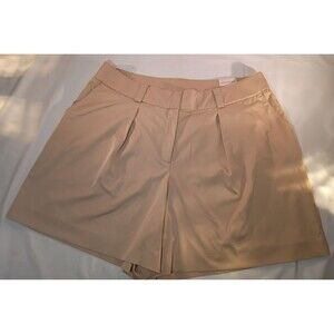 Lane Bryant Stretch Chino Shorts Plus Size 20 Mid Rise Wide Leg Pleated NWT